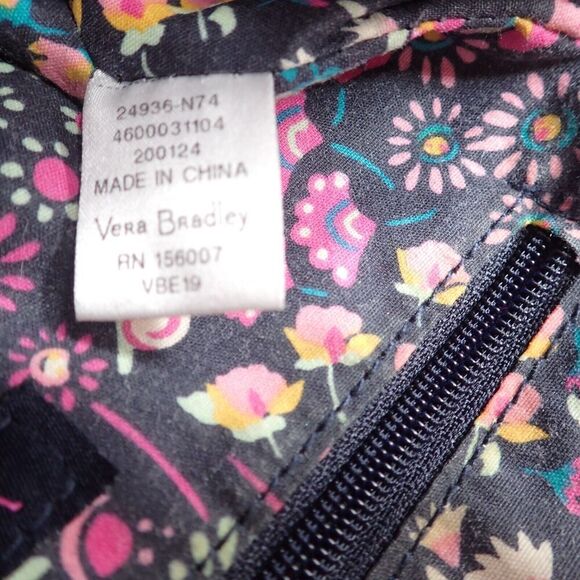 Vera Bradley Denim Floral Garden Snail Lined Crossbody Purse Bag - Picture 7 of 16